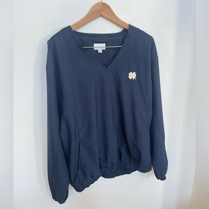 Blue Notre Dame football pull over sweatshirt XL